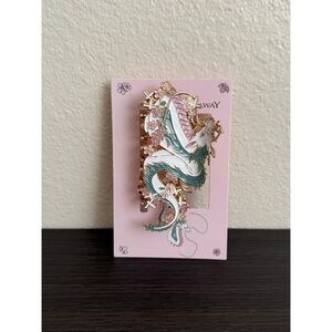 Studio Ghibli Spirited Away Dragon Haku Cherry Blossom Figural Claw Hair Clip